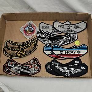 As New Harley Davidson Hog Club Rockers  Patches
