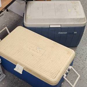 Coleman and Igloo 54qt Coolers, Nice