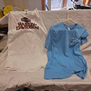 2-L Harley Davidson T-Shirts, Like New
