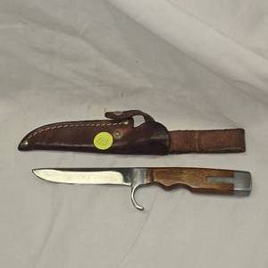 Olson-USA-704 Brown Leather Sheath Knife