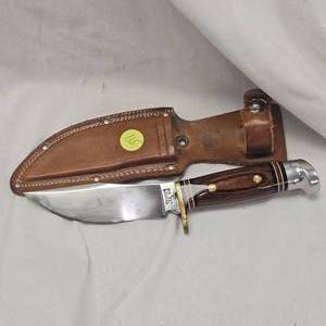 Western USA Classic Knife wLeather Sheath