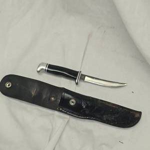 Buck 118 USA wBlack Leather Sheath