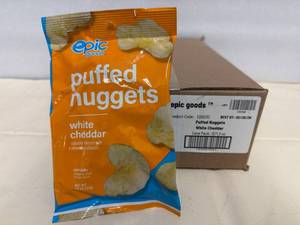 12 bags Epic Goods Puffed Nuggets-White Cheddar