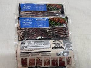 CC. 3x 12oz Black Forest Seasoned Thick Cut Bacon