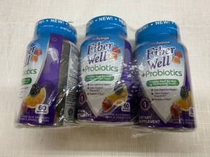 MM1. 3x 60 Gummies Fiber Well  Probiotics-112025