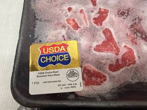 DD. 2x 1.6lbs USDA Choice Boneless Beef Stew Meat