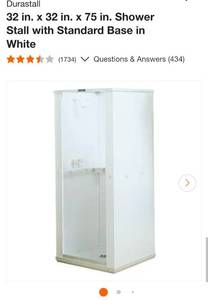 32x32 shower stall