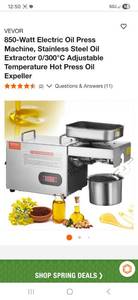 Vevor electric oil press