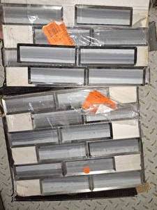 Ombre grigia beveled mosaic tile