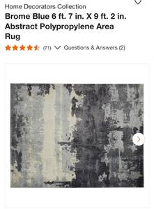 6x9 brome blue area rug