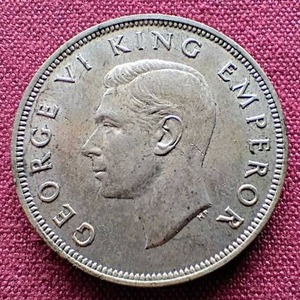 1941 New Zealand Silver Half Crown