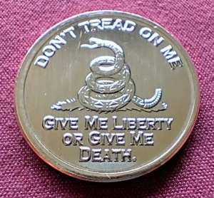 Dont Tread on Me 1 oz Copper Round
