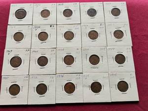(20) Wheat Pennies in Flips