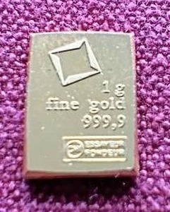 Valcambi Suisse 1 Gram .999 Gold Bar