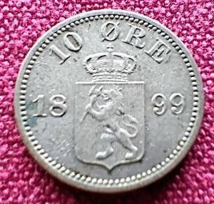 1899 Norway Billion 10 Ore