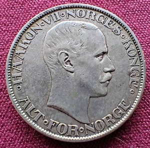 1908 Norway Silver 2 Kroner