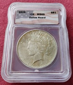 1923 Peace Dollar - ICG MS65