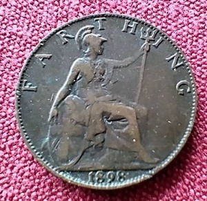1898 British Farthing