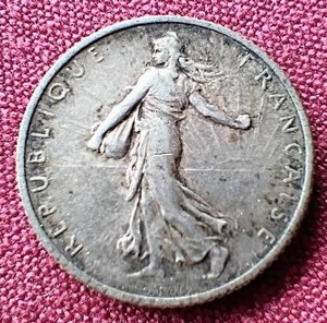 1919 France Silver 1 Franc
