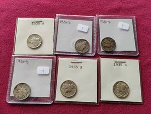 (6) Mercury Dimes