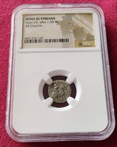 Awesome 1st Century BC Indo-Scythians Silver Drachm - NGC Authenticated