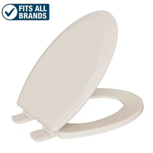 Elongated Closed Front Toilet Seat with Cover
