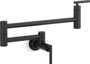 KOHLER Matte Black Pot Filler Kitchen Faucet