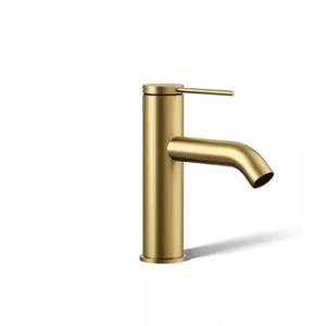 Brushed Moderne Brass Single-Handle Faucet