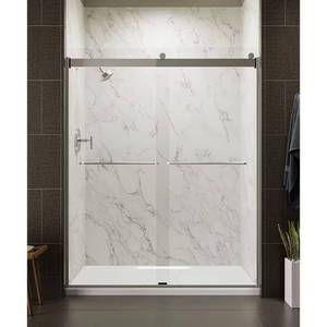 Levity Frameless Shower Door 59.6x74 H