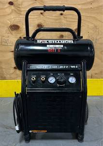 NorthStar 5-Gallon Electric Air Compressor Cart, 2 HP Universal Motor, 120 Volts, 225 PSI #5827402 Msrp $499.99 see description