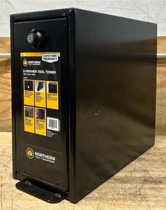 Northern Tool  Equipment Sidebed Storage Drawer Truck Toolbox, 18in. x 7.5in. x 15.5in., 5-Drawer, Steel, Gloss Black, Twist Latch #52271 Msrp $389.99