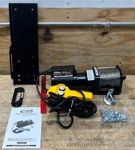 Ironton AC-Powered Electric Winch, 1500-Lb. Capacity, Steel Wire Rope #4995893 Msrp $199.99