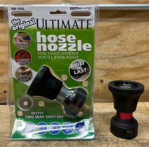 Bon Aire Ultimate Garden Hose Nozzle With Adjustable Spray, Aluminum, Model# HN-10AL lot of 2