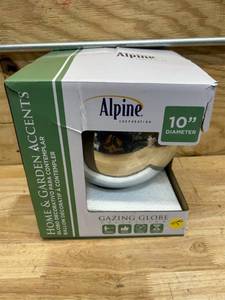 Alpine Corporation 10-in Diameter Silver Blown Glass Gazing Ball