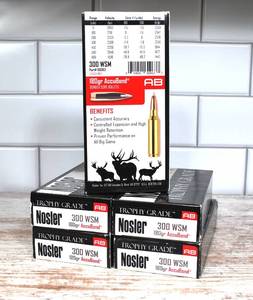 Nosler .300 Winchester Short Magnum (WSM) Ammo 100 Rd (5x20) Lot 2 of 2
