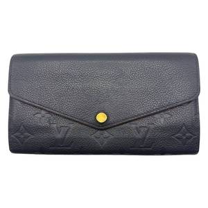 Louis Vuitton Navy Monogram Empreinte Leather Sarah Wallet Pre-Owned Retail $1,050