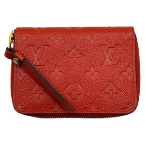 Louis Vuitton Red Empreinte Leather Zippy Coin Purse Wallet Pre-Owned Retail $900