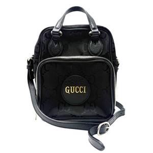 Gucci Black Off The Grid GG Nylon x Leather 2WAY Shoulder Bag Retail $1,250