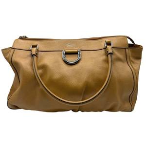 Gucci Tan Pebbled Leather Large Tote Bag Pre-Owned Retail $1,200