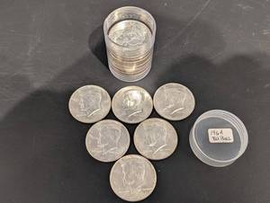 1964 Kennedy Half Dollar BU Roll - Brilliant Uncirculated, 20 Coins