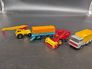Lesney Matchbox Trucks Assorted Lot - Crane Carrier, Container & Harvester