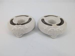 F&R Austria Porcelain Decorative Holders - Set of 2 - Made in Austria