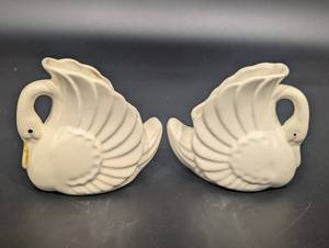 Shell-Shaped Ceramic Napkin Holders - Pair