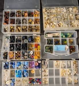 Assorted Buttons Collection - Plastic, Shell, Metal & More