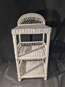 Three-Piece Wicker Nesting Chair Set - Vintage Rattan Patio Furniture