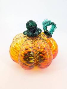 Hand Blown Glass Pumpkin