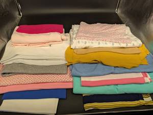 Assorted Knit Fabrics - Pink, Floral & Solid Color Bundles