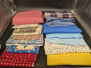 Assorted Quilt Fabrics & Textiles - Plaid, Floral, Holiday Prints & Solids