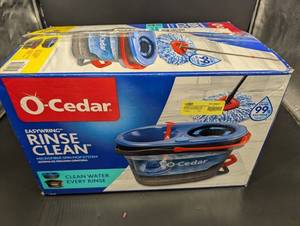 O-Cedar EasyWring Spin Mop System with Microfiber Mop Head & Wringer Bucket