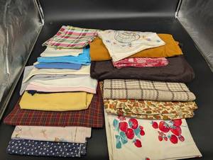 Assorted Fabric Bundles - Plaid, Floral and Print Textiles for Crafting
